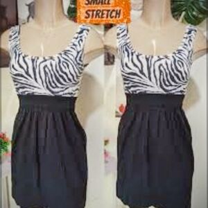 Mini Zebra Pattern Dress